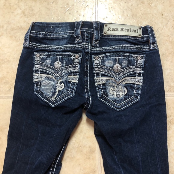 Rock Revival Celinda Dark Wash Skinny Jeans - Picture 4 of 6